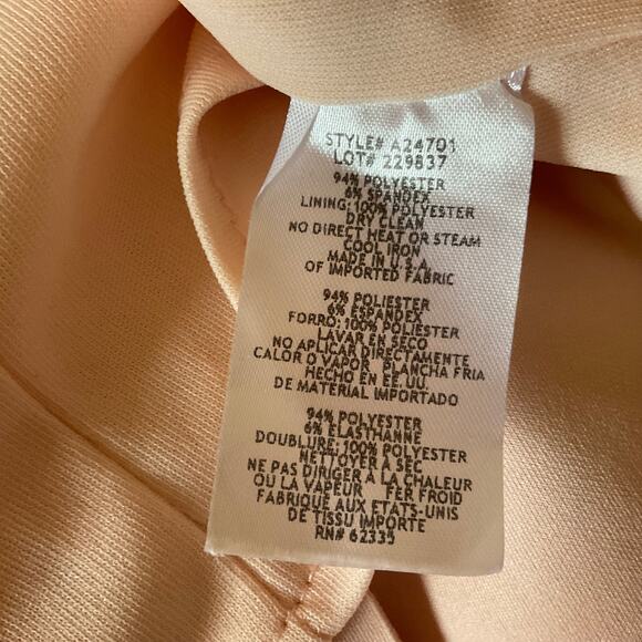 Betsy & Adam One Shoulder Cocktail Dress Pink Size 8 Cut Out Midi Sheath - Picture 11 of 13